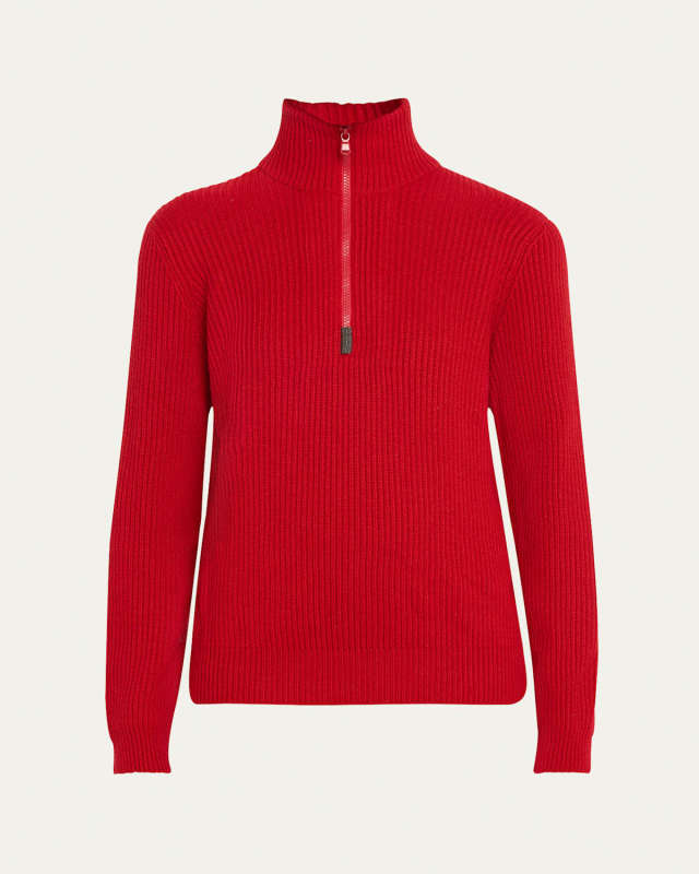 Quarter Zip Cashmere Sweater